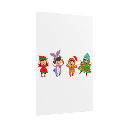 Rolled Posters - Super kiddo in christmas tree attire - [[{"value":"Wonderwear Kid"}]]