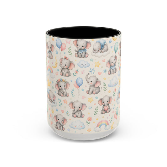 Accent Coffee Mug  (11/15 oz) - Baby Elephant Nursery