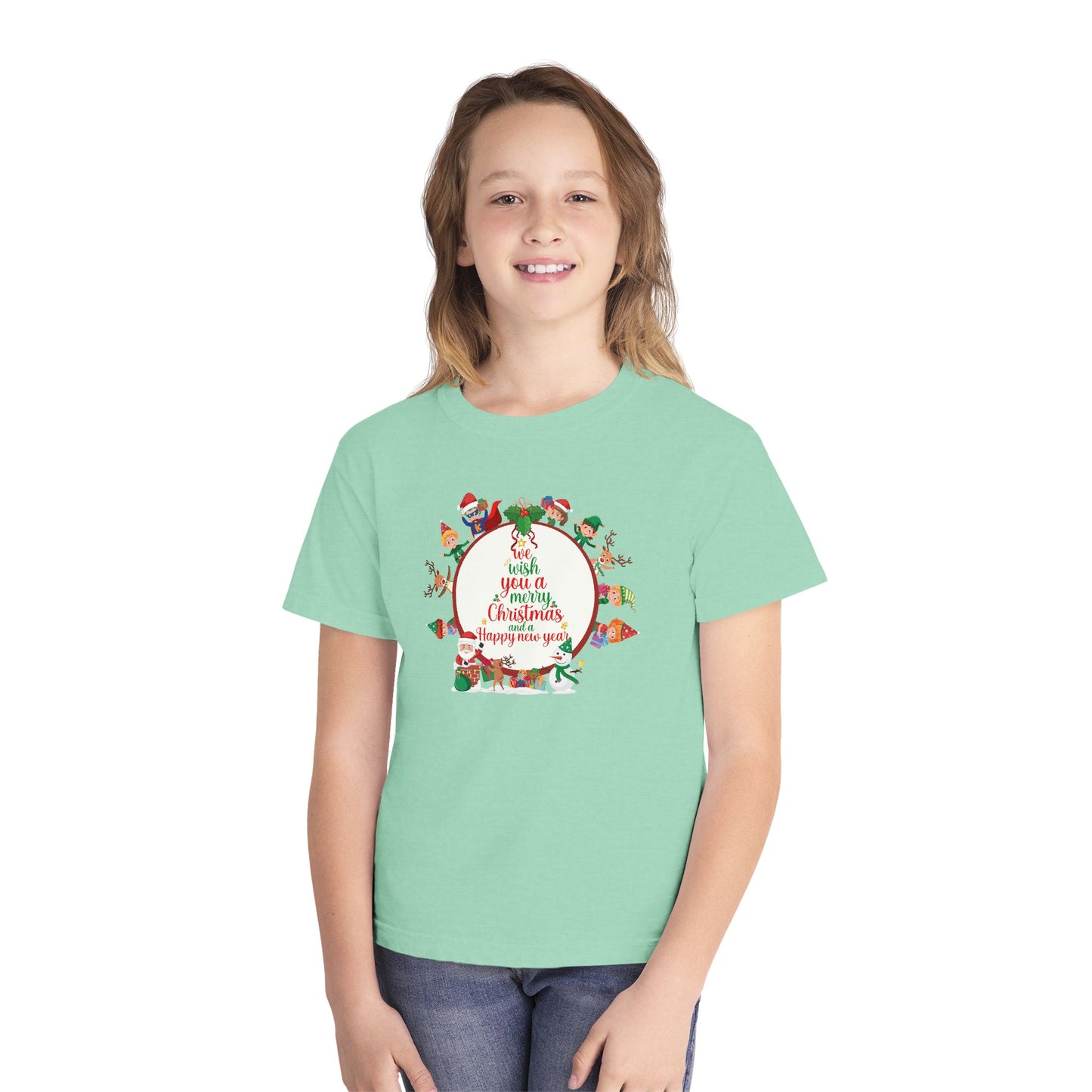 Youth Midweight Tee - We wish you a merry Christmas