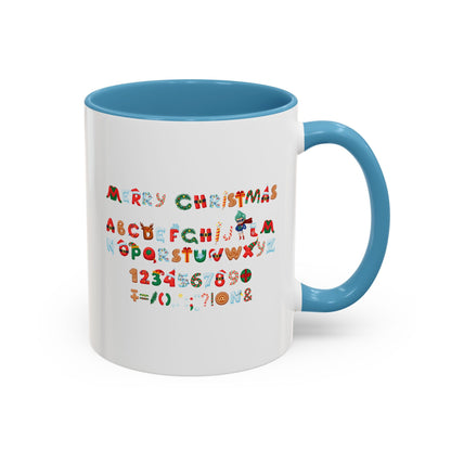 Accent Coffee Mug - Christmas alphabet - [[{"value":"Wonderwear Kid"}]]