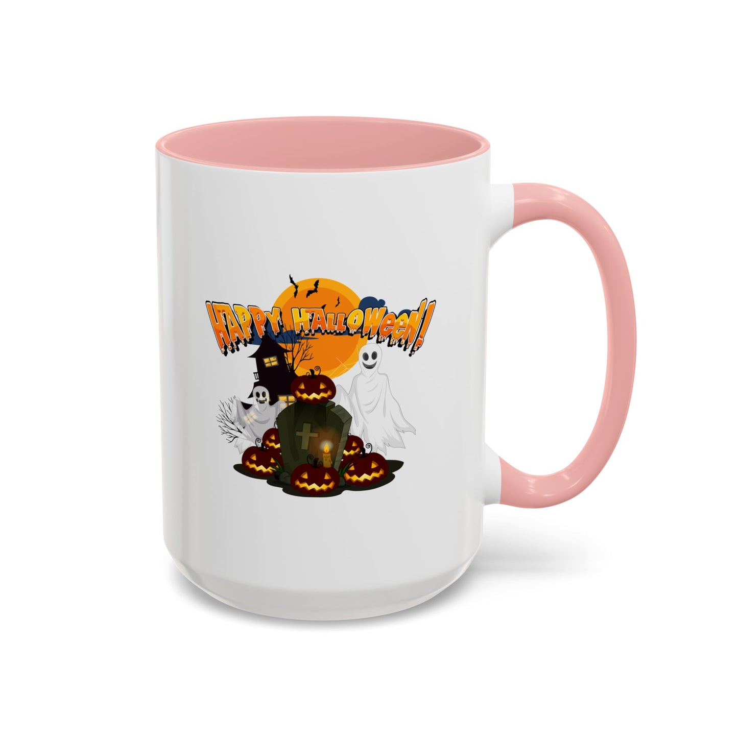 Accent Coffee Mug - Happy holloween - cemetery