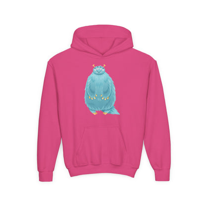 Youth Heavy Blend Hooded Sweatshirt - Blue monster Printify