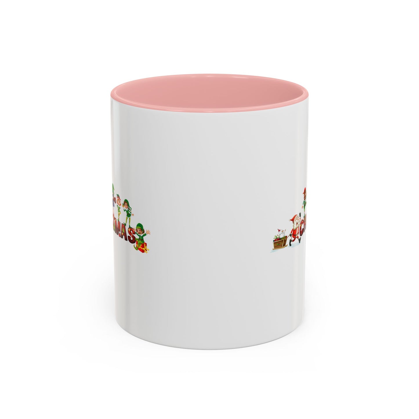 Accent Coffee Mug - Christmas with santa claus and friends