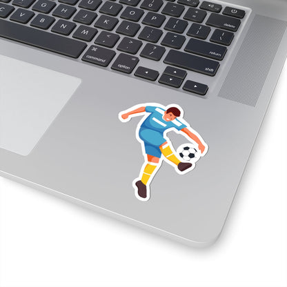 Kiss-Cut Stickers - Soccer Player Going to Goal Printify