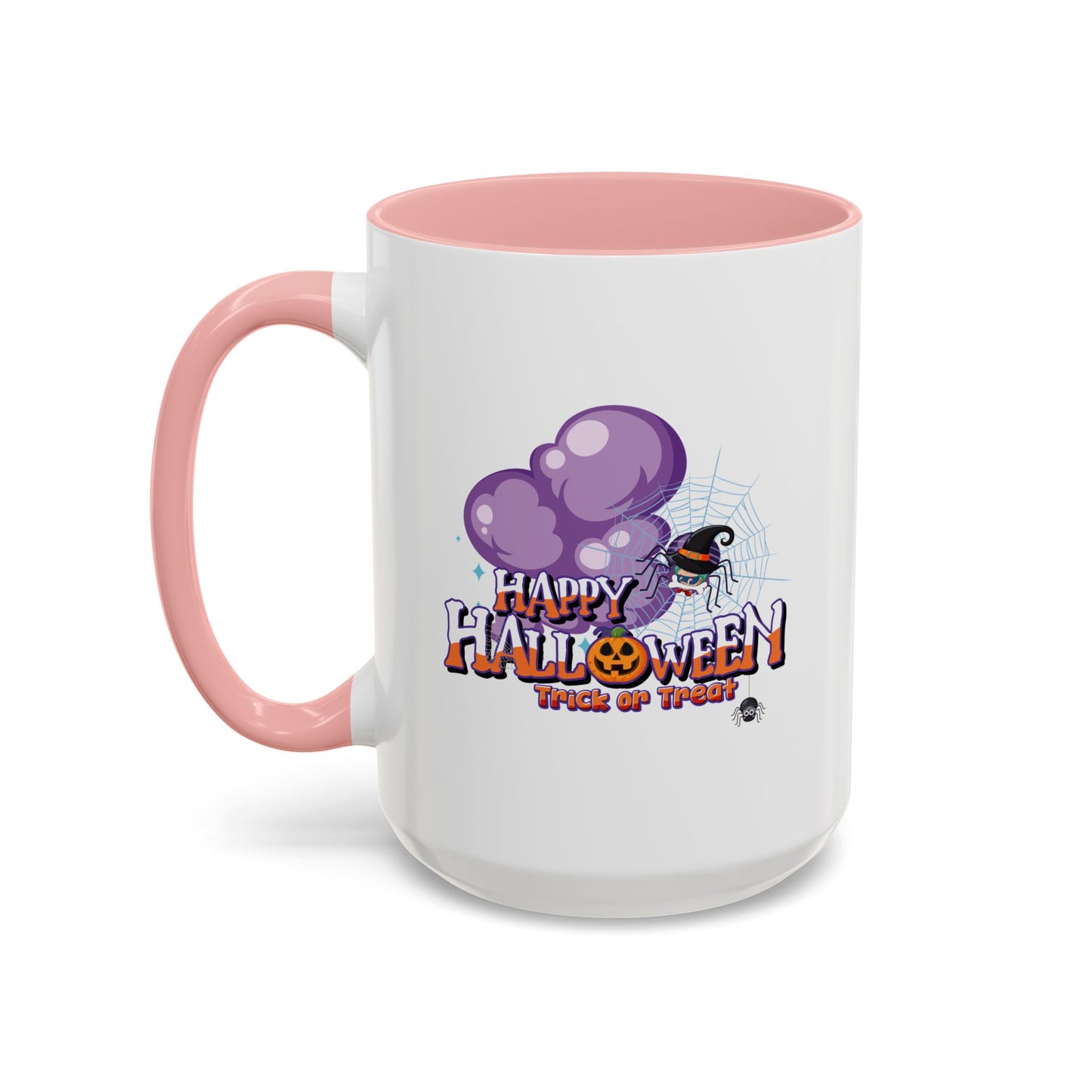 Accent Coffee Mug - Happy holloween - spider kiddo