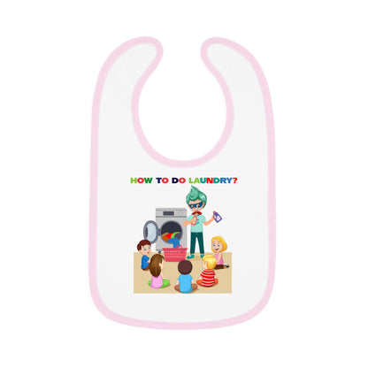 Baby Bib - super kiddo teaching laundry - [[{"value":"Wonderwear Kid"}]]