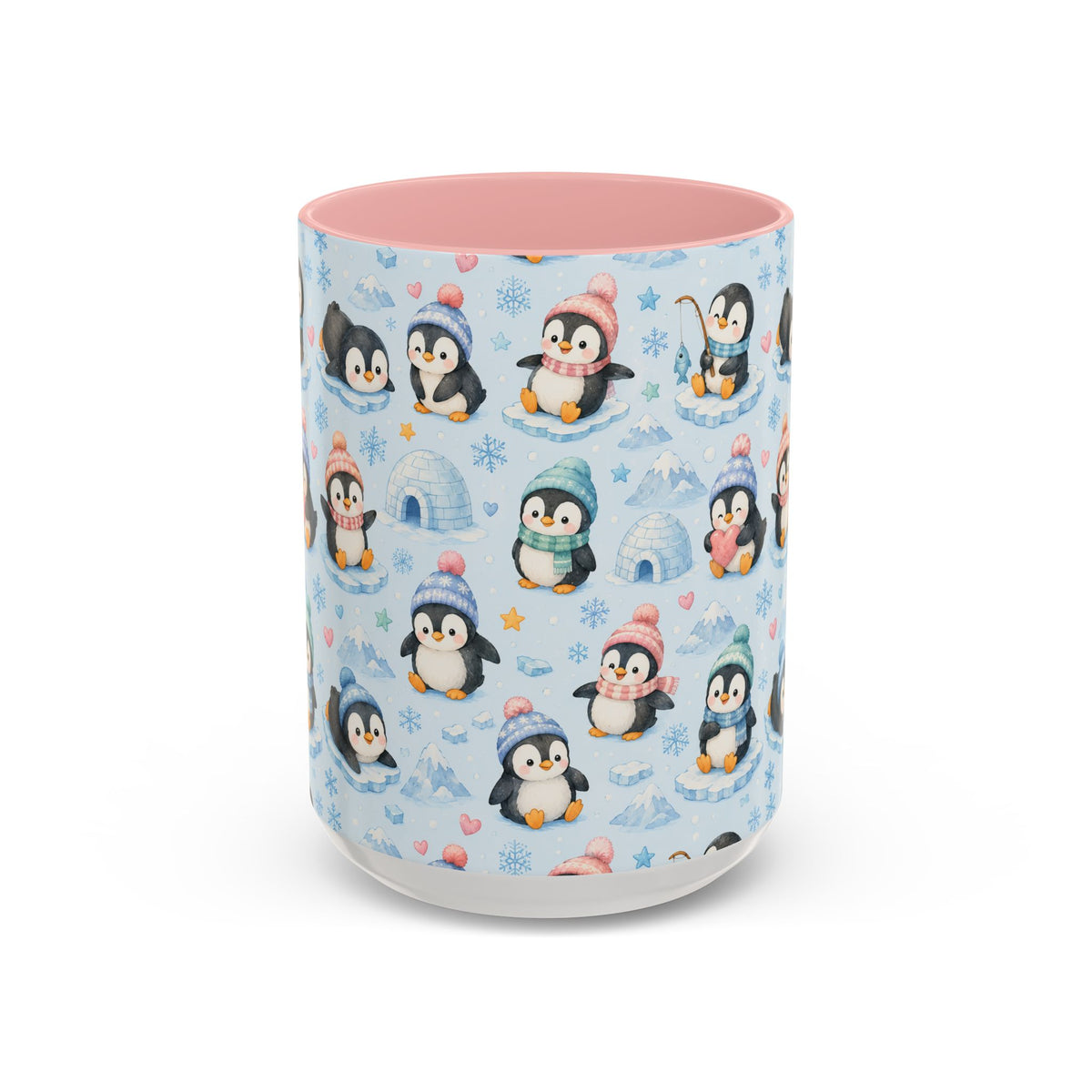 Accent Coffee Mug  (11/15 oz) - Penguin Winter Wonderland