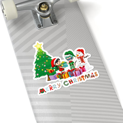 Kiss-Cut Stickers - Super kiddo preparing gifts - [[{"value":"Wonderwear Kid"}]]