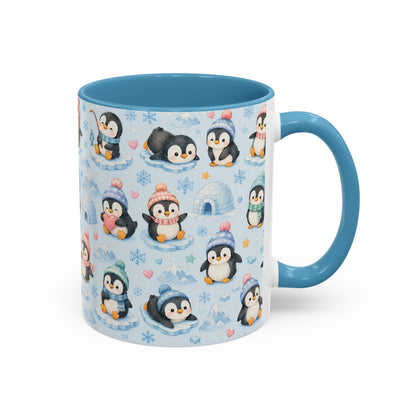 Accent Coffee Mug  (11/15 oz) - Penguin Winter Wonderland