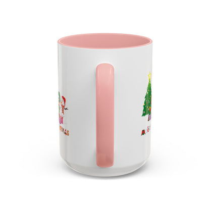 Accent Coffee Mug - Super kiddo preparing gifts - [[{"value":"Wonderwear Kid"}]]