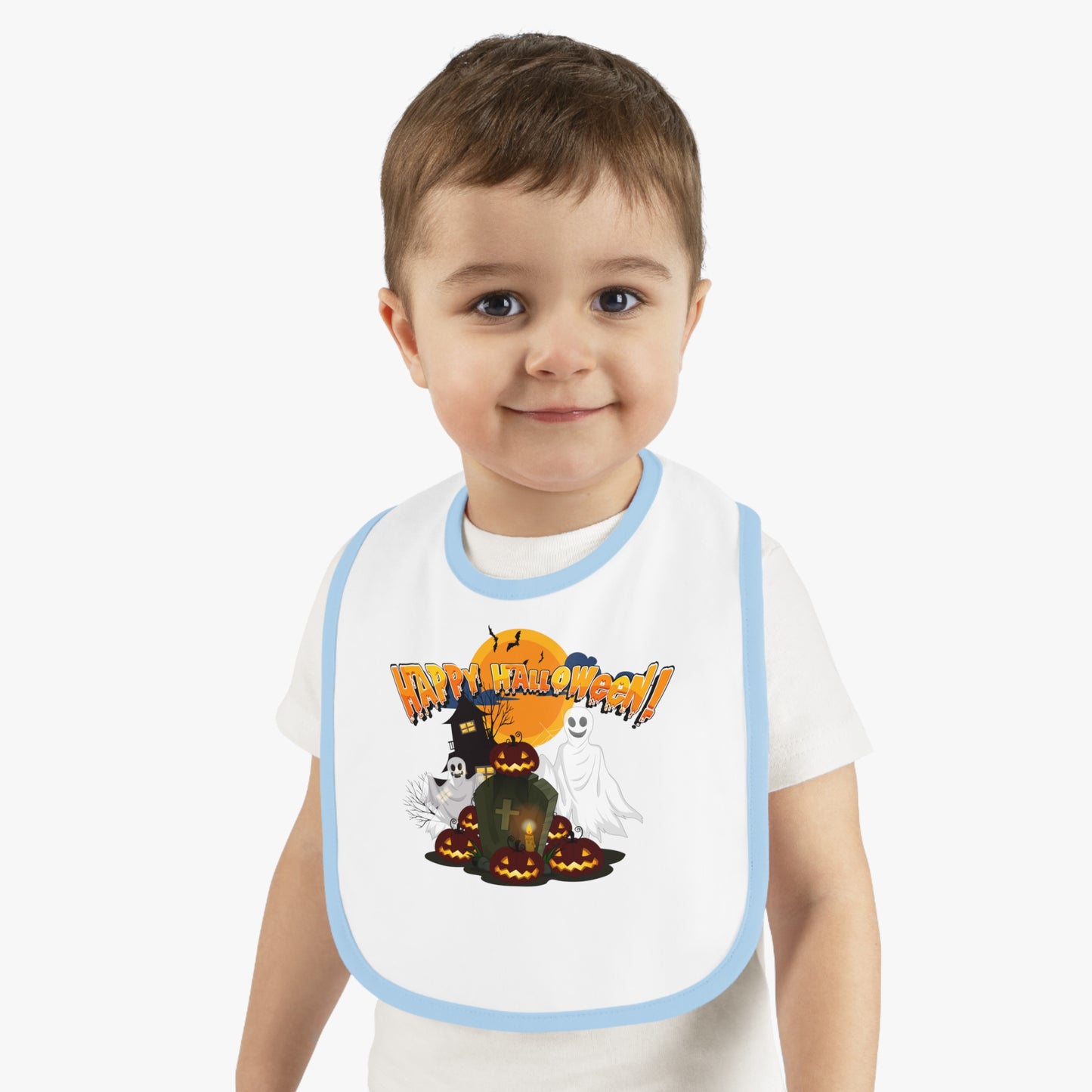 Baby Bib - Happy holloween - cemetery