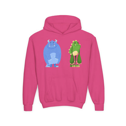 Youth Heavy Blend Hooded Sweatshirt - Cute monster Printify