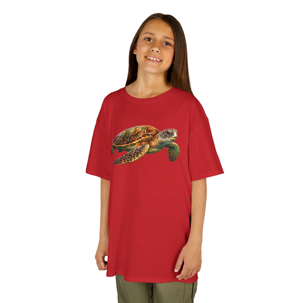 Kids Heavy Cotton™ Tee - sea turtle swimming