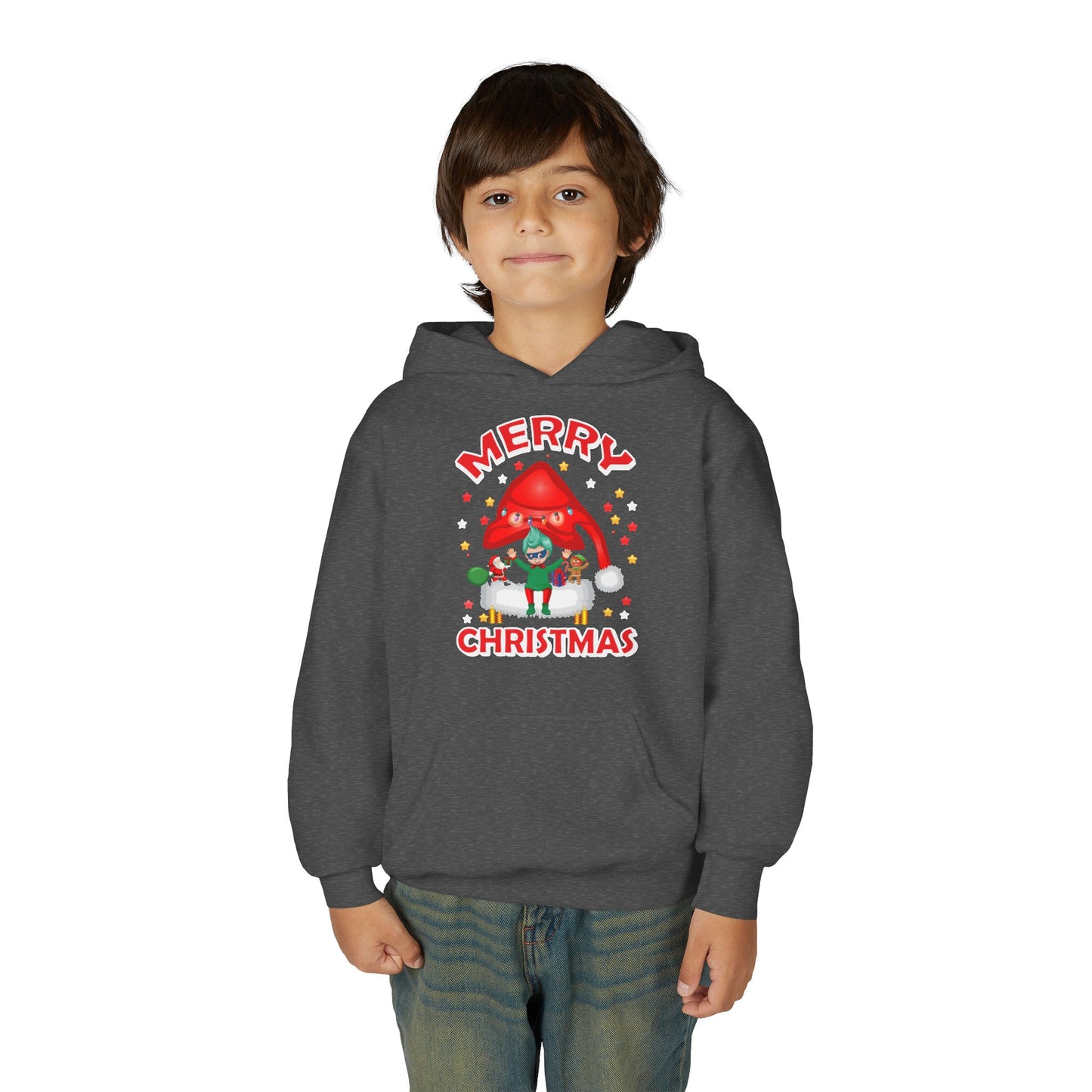 Youth Heavy Blend Hooded Sweatshirt - Merry christmas