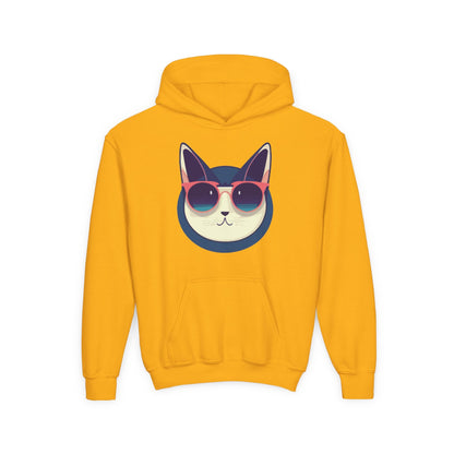 Kids Cool Cat Hoodie Printify