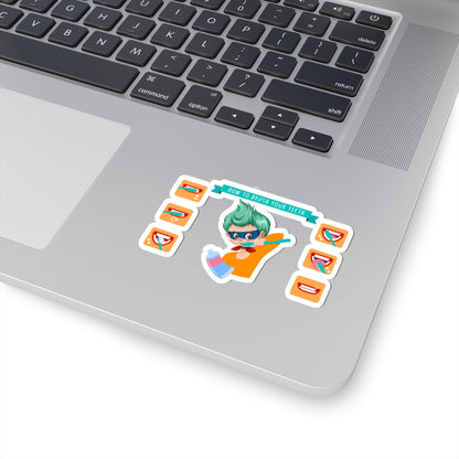 Kiss-Cut Stickers - Super kiddo how to brush teeth - [[{"value":"Wonderwear Kid"}]]