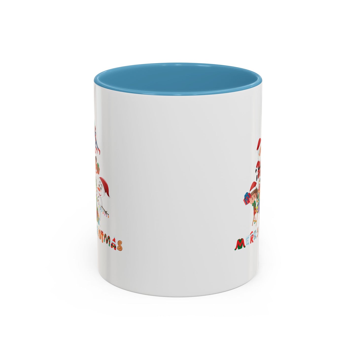 Accent Coffee Mug - Super kiddo making christmas tree with text