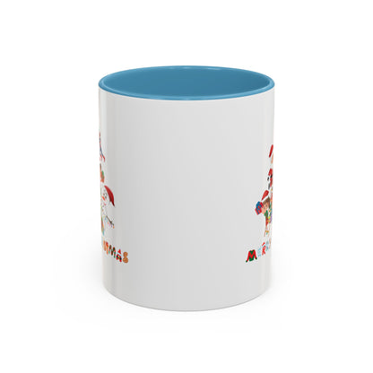 Accent Coffee Mug - Super kiddo making christmas tree with text - [[{"value":"Wonderwear Kid"}]]