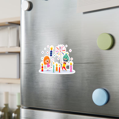 Christmas Kiss-Cut Vinyl Decals – Super kiddo lighting fireworks - [[{"value":"Wonderwear Kid"}]]