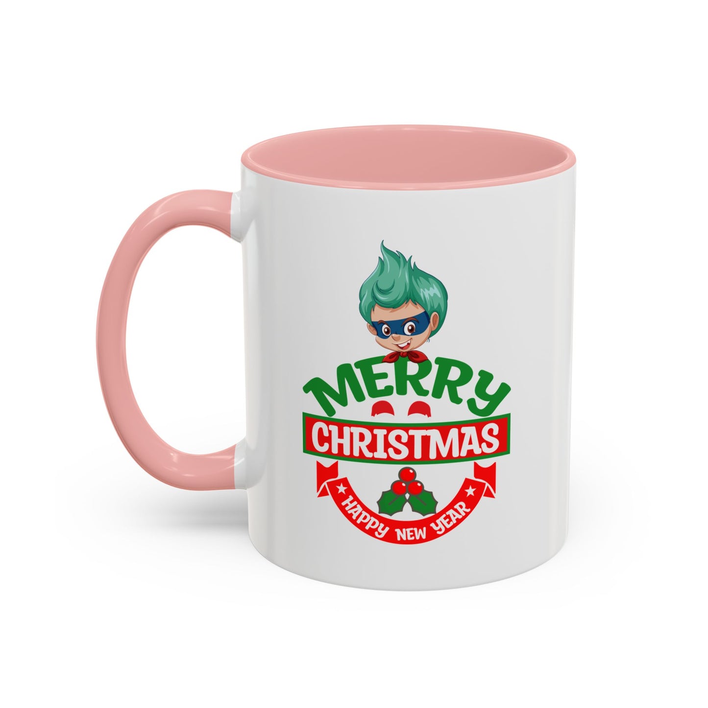 Accent Coffee Mug - Merry chridtmas from super kiddo