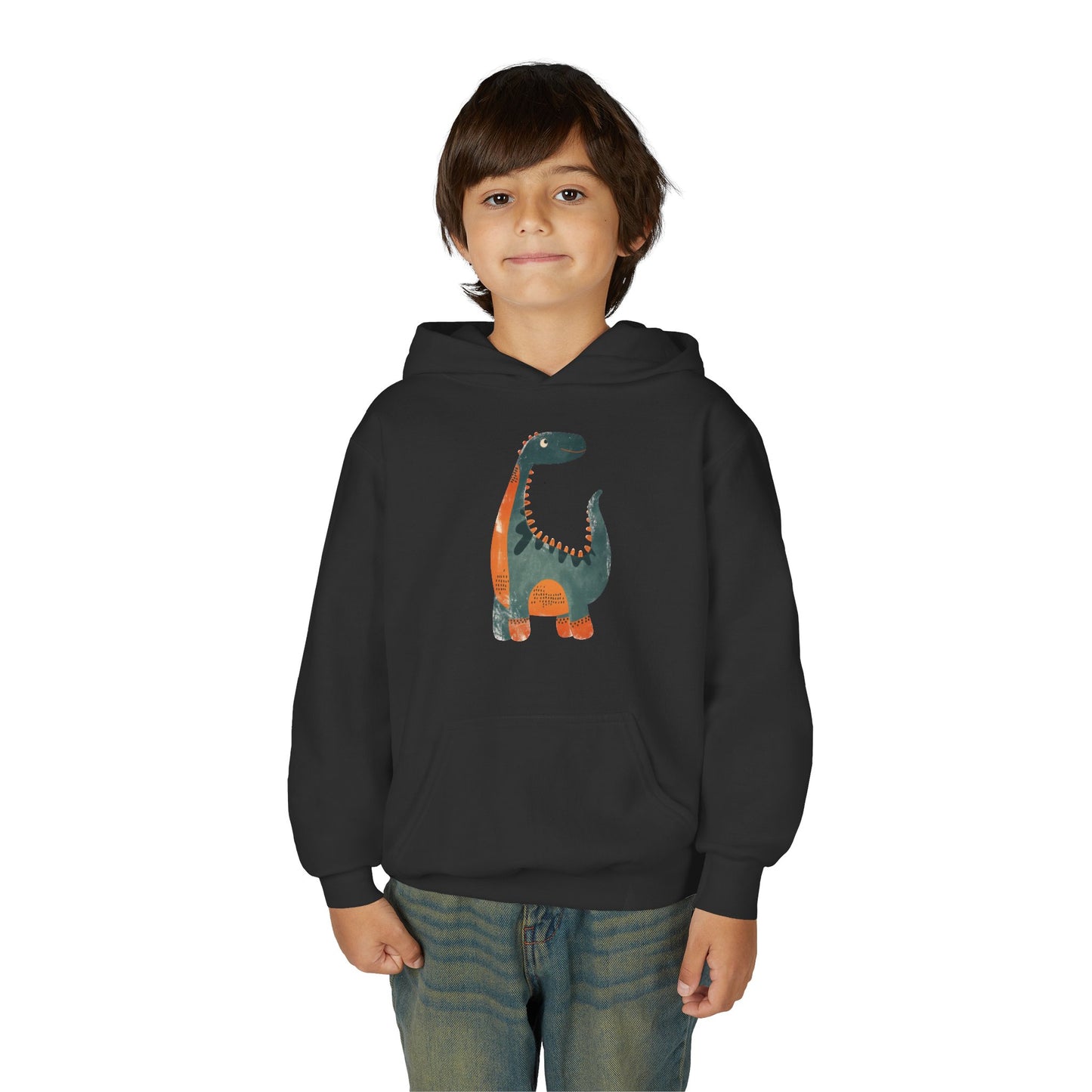 Youth Heavy Blend Hooded Sweatshirt - Whimsical Dinosaur