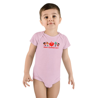 Infant Jersey One Piece - Valentines - Super kiddo and three friends - [[{"value":"Wonderwear Kid"}]]