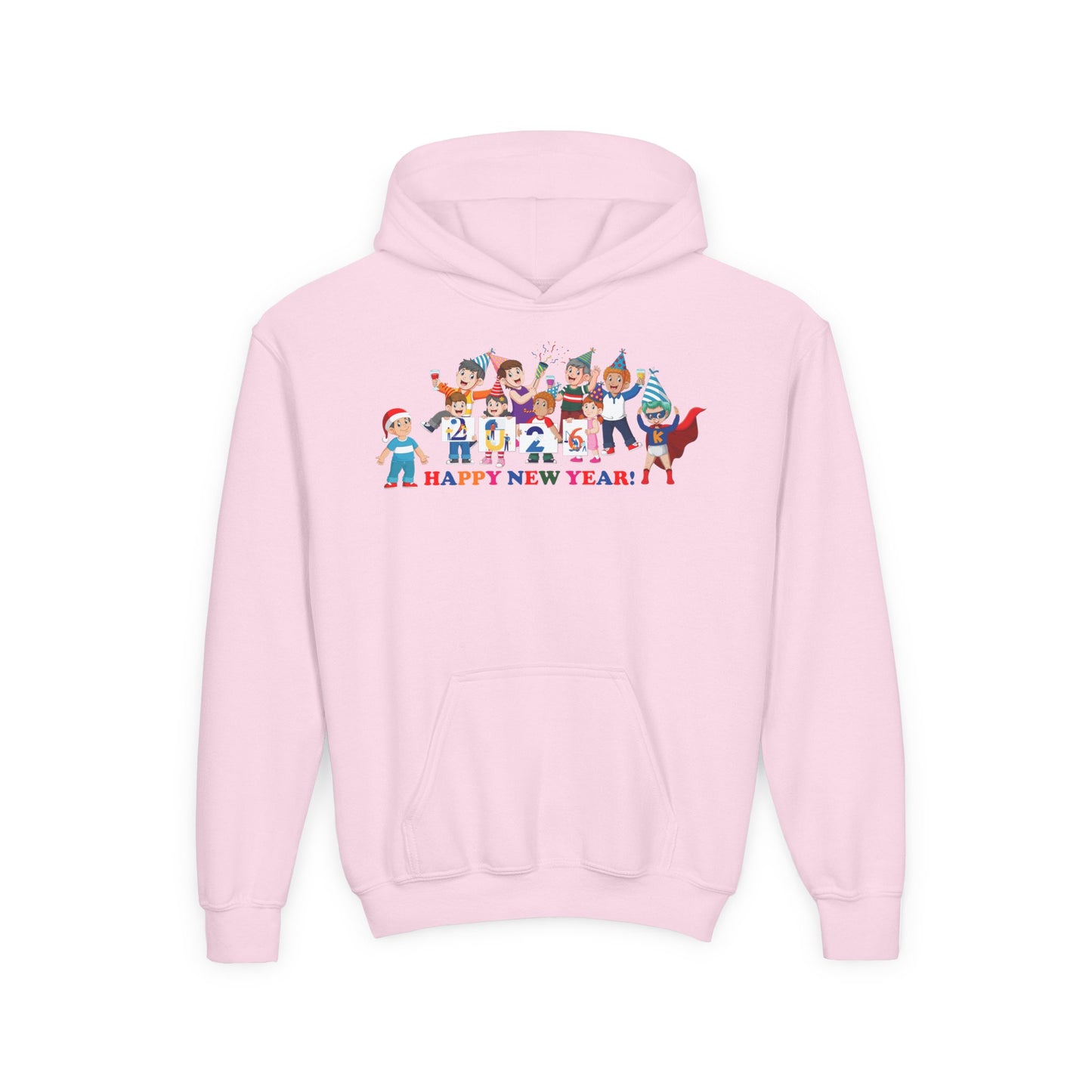 Youth Heavy Blend Hooded Sweatshirt - Happy new year from super kiddo