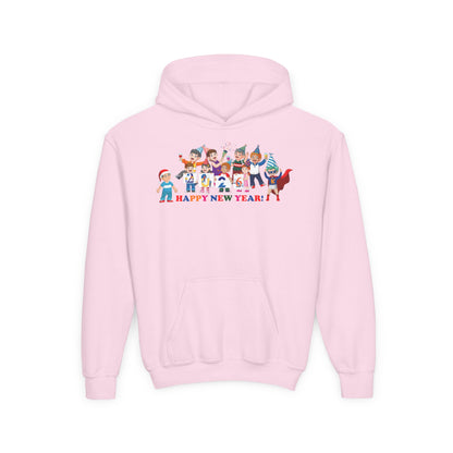 Youth Heavy Blend Hooded Sweatshirt - Happy new year from super kiddo - [[{"value":"Wonderwear Kid"}]]