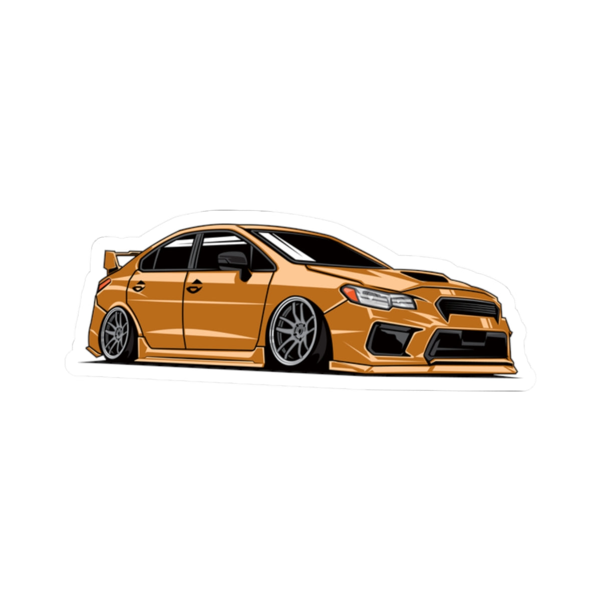 Kiss-Cut Stickers - Orange car