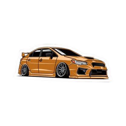Kiss-Cut Stickers - Orange car Printify
