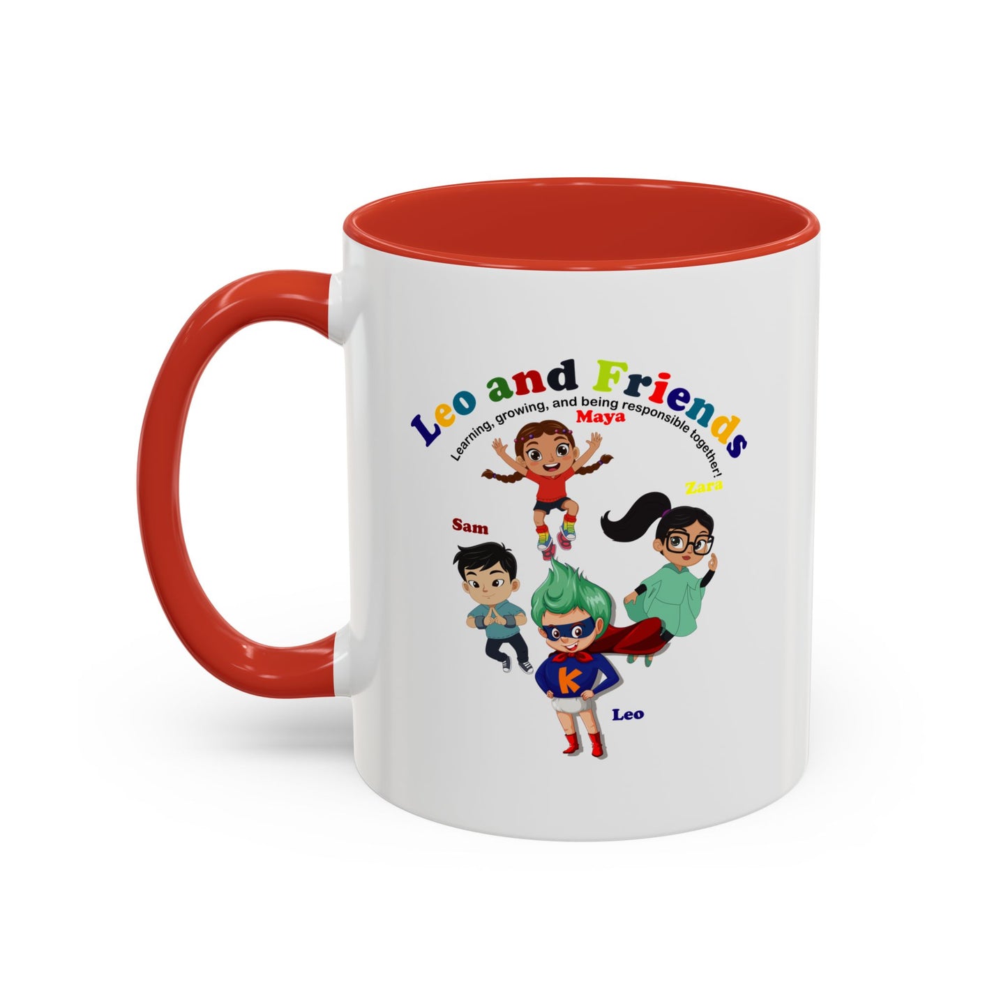 Accent Coffee Mug - Leo & Friends - Learning and growing