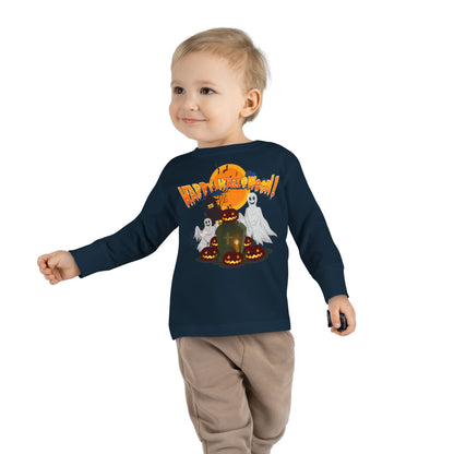 Toddler Long Sleeve Tee - Happy holloween - cemetery - [[{"value":"Wonderwear Kid"}]]