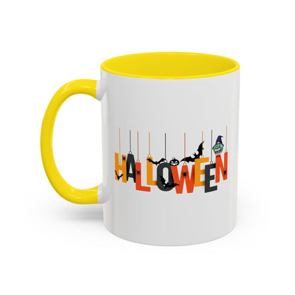 Accent Coffee Mug - Holloween hanging letters Printify