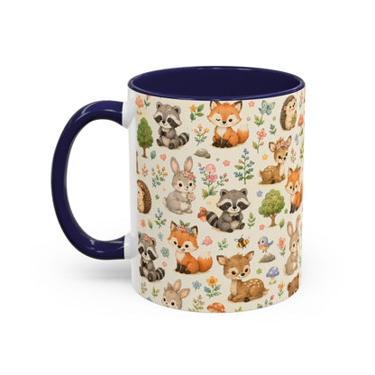 Accent Coffee Mug  (11/15 oz) - Whimsical Woodland Friends
