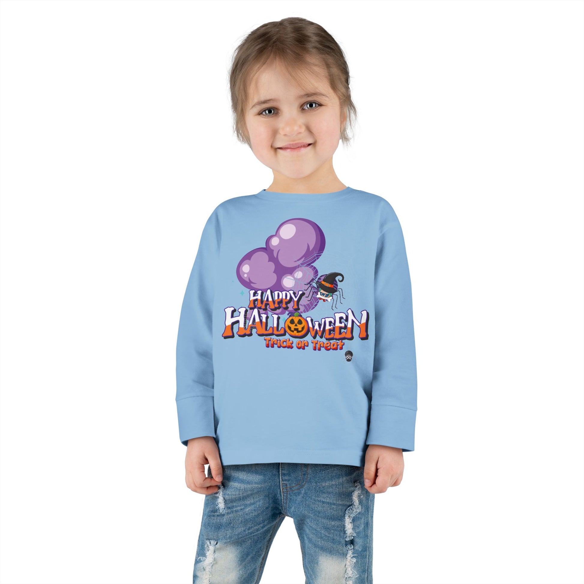 Toddler Long Sleeve Tee - Happy holloween - spider kiddo - [[{"value":"Wonderwear Kid"}]]
