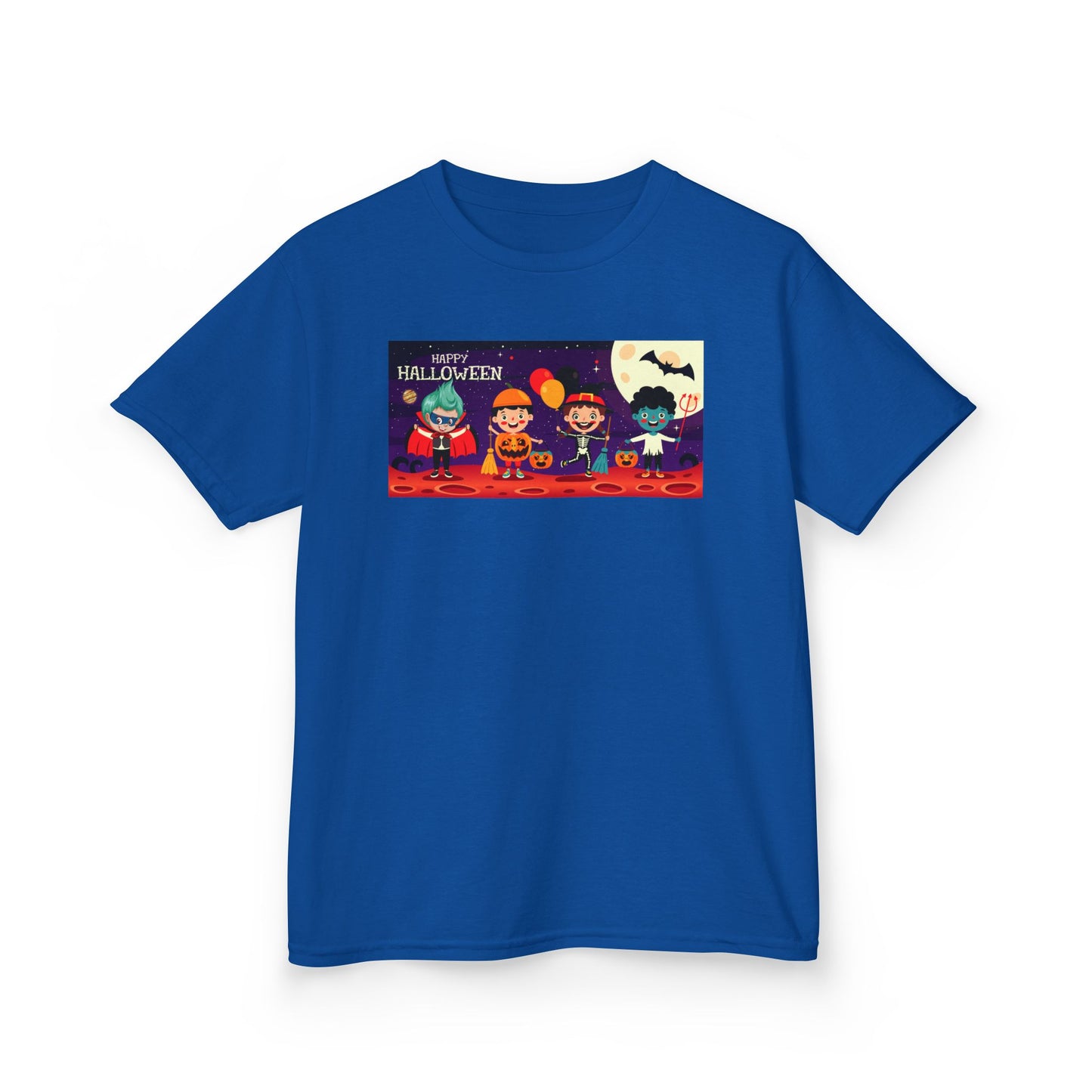 Kids Heavy Cotton™ Tee - Super kiddo with friends on holloween - [[{"value":"Wonderwear Kid"}]]