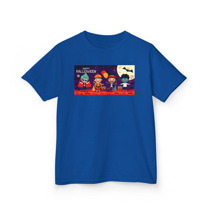 Kids Heavy Cotton™ Tee - Super kiddo with friends on holloween - [[{"value":"Wonderwear Kid"}]]