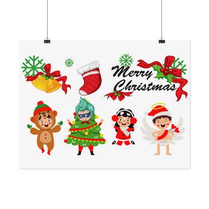 Rolled Posters - Merry christmas from super kid - [[{"value":"Wonderwear Kid"}]]