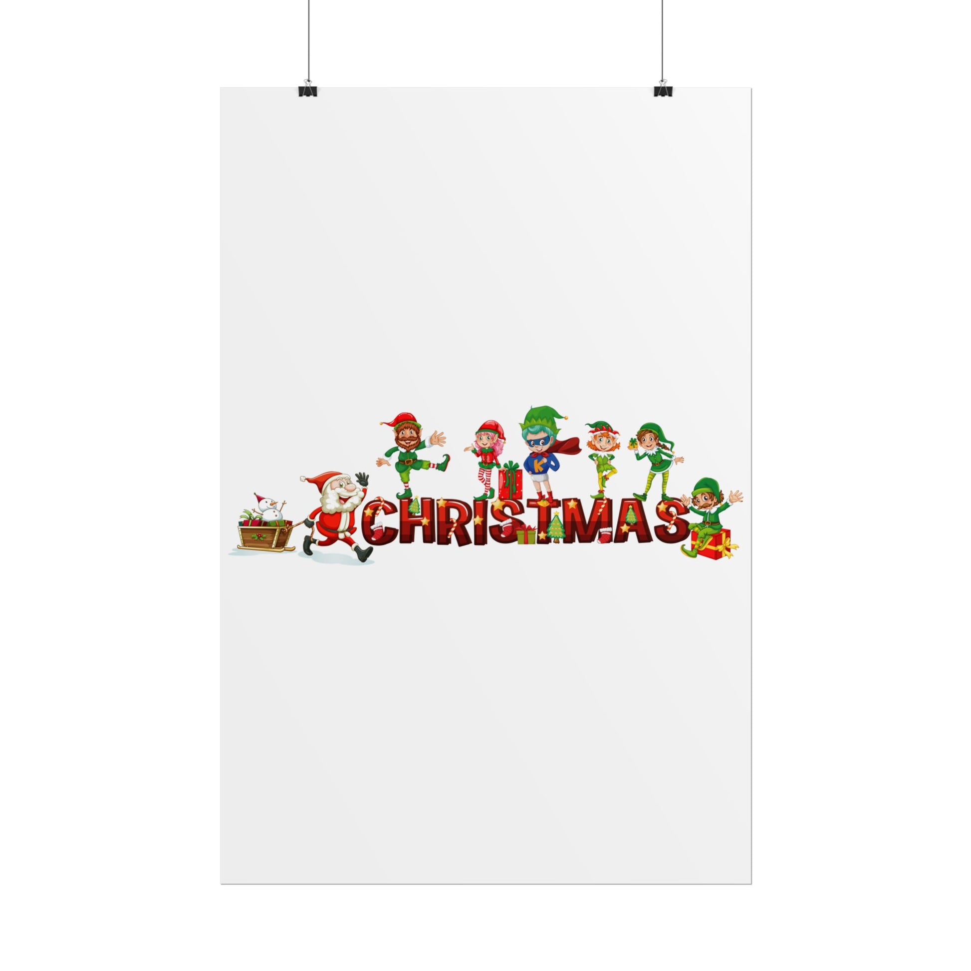 Rolled Posters - Christmas with santa claus and friends - [[{"value":"Wonderwear Kid"}]]