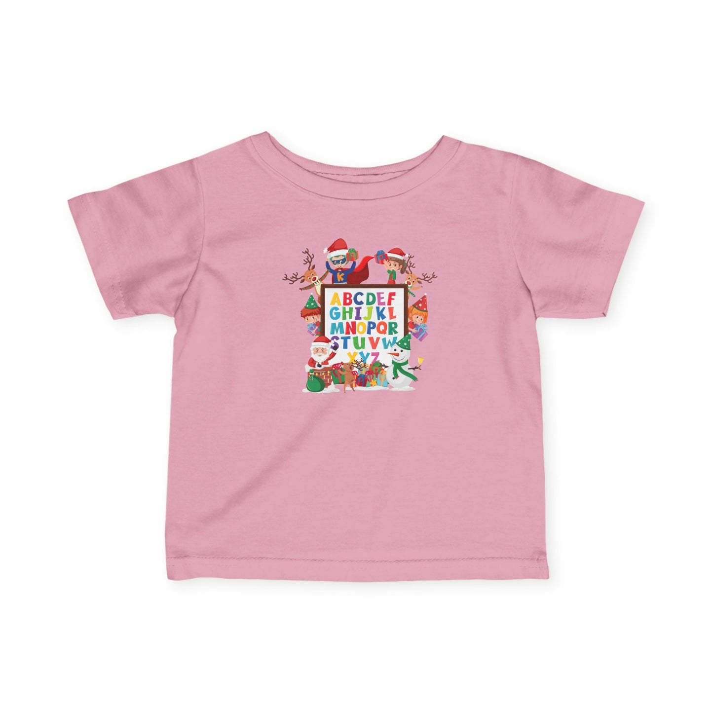 Infant Fine Jersey Tee - Christmas alphabet with super kiddo - [[{"value":"Wonderwear Kid"}]]