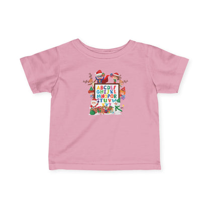Infant Fine Jersey Tee - Christmas alphabet with super kiddo - [[{"value":"Wonderwear Kid"}]]