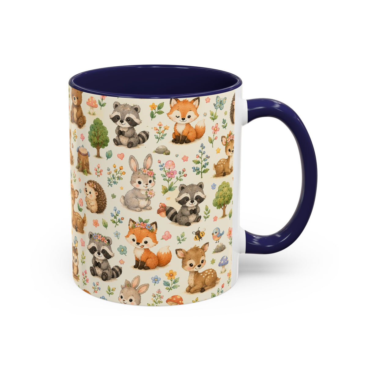 Accent Coffee Mug  (11/15 oz) - Whimsical Woodland Friends