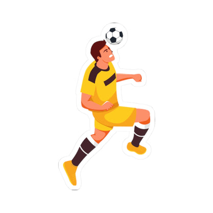 Kiss-Cut Stickers - Soccer Player Head Dribble Printify