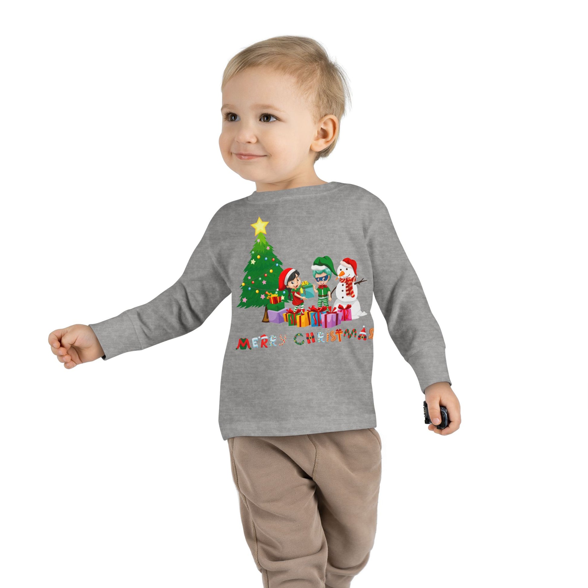 Toddler Long Sleeve Tee - Super kiddo preparing gifts - [[{"value":"Wonderwear Kid"}]]