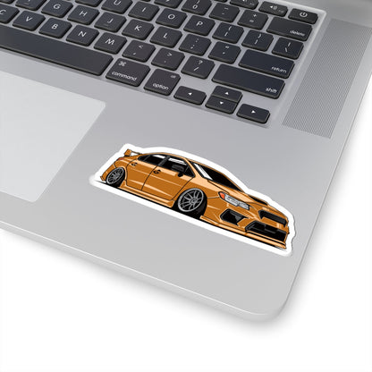 Kiss-Cut Stickers - Orange car Printify