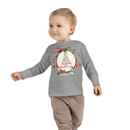 Toddler Long Sleeve Tee - We wish you a merry christmas - [[{"value":"Wonderwear Kid"}]]