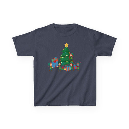 Kids Heavy Cotton™ Tee - Super kiddo putting gifts on christmas tree - [[{"value":"Wonderwear Kid"}]]