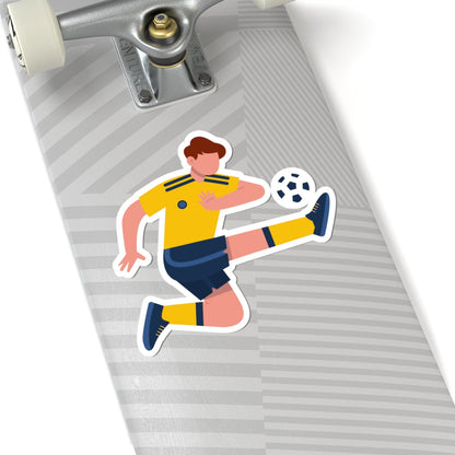 Kiss-Cut Stickers - Man playing soccer Printify