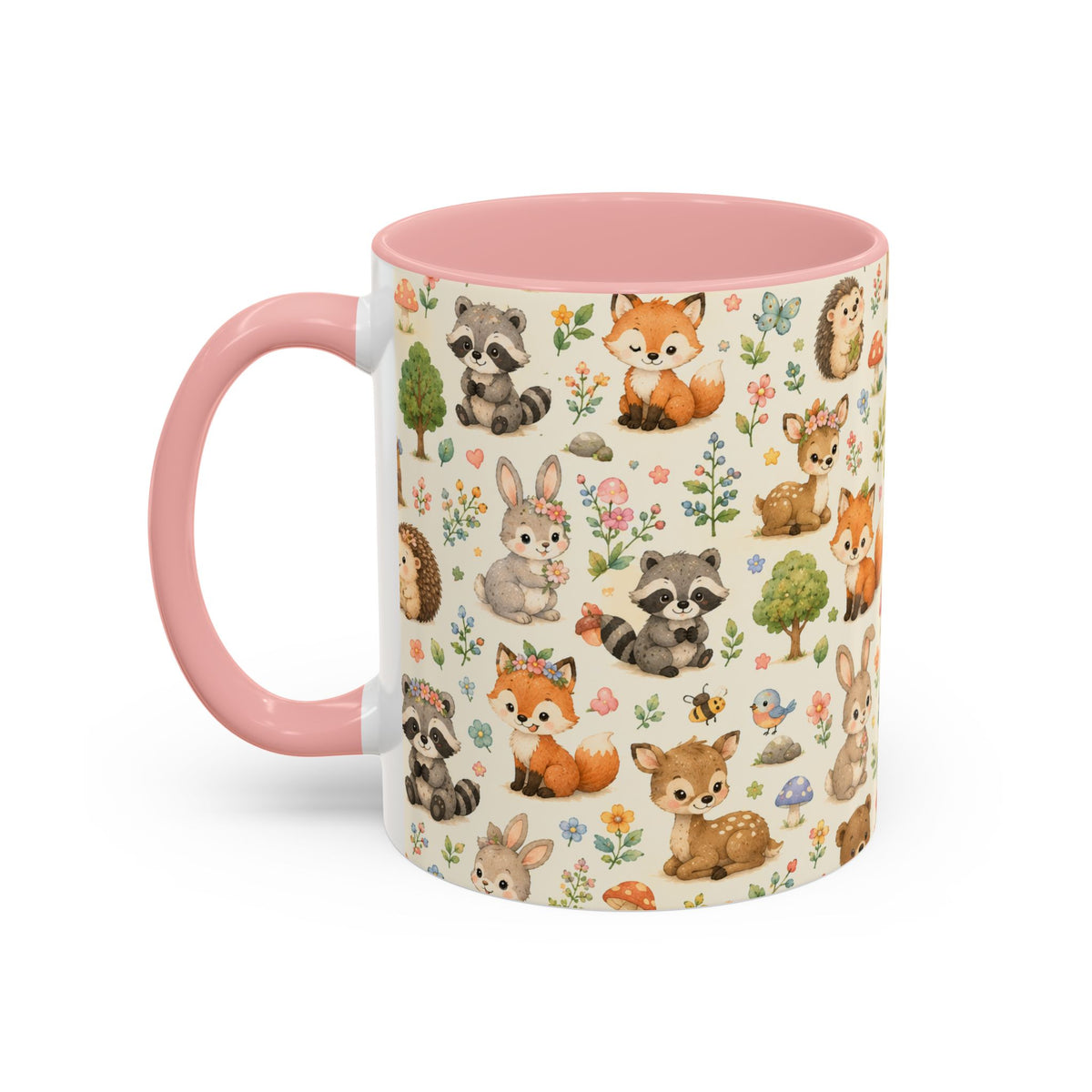 Accent Coffee Mug  (11/15 oz) - Whimsical Woodland Friends
