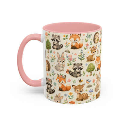 Accent Coffee Mug  (11/15 oz) - Whimsical Woodland Friends